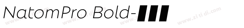 NatomPro Bold字体转换 NatomPro Bold字体转换